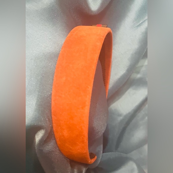 Gorgeous vintage Gucci brown microsuede Green & Red web Bow Logo Headband - Picture 2 of 6